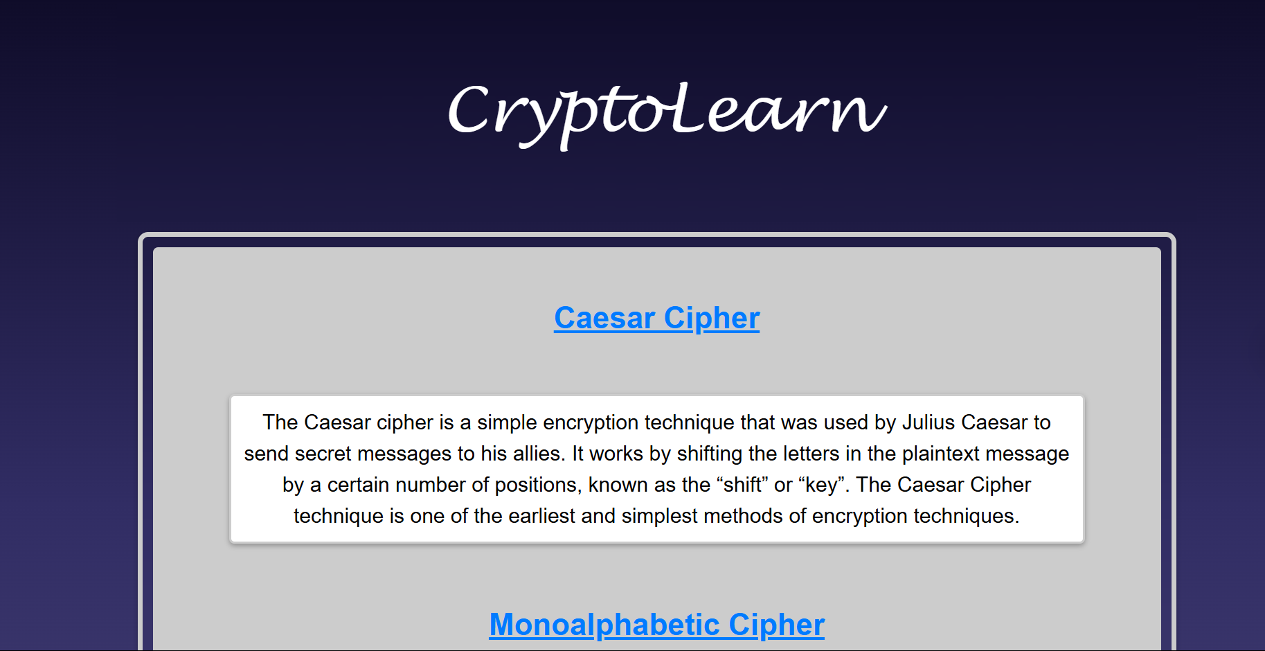 Cyptolearn